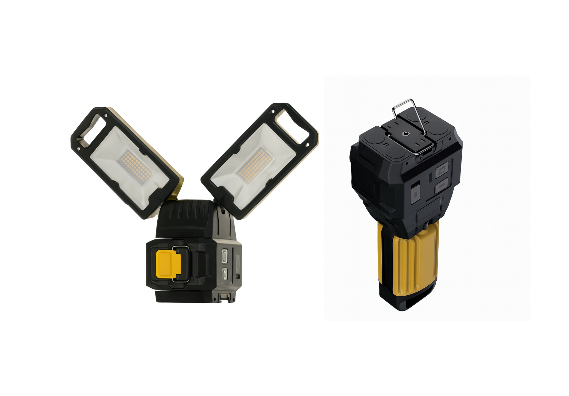Luminária Portátil multifuncional AVWLT3 - aberta e fechada (1)
